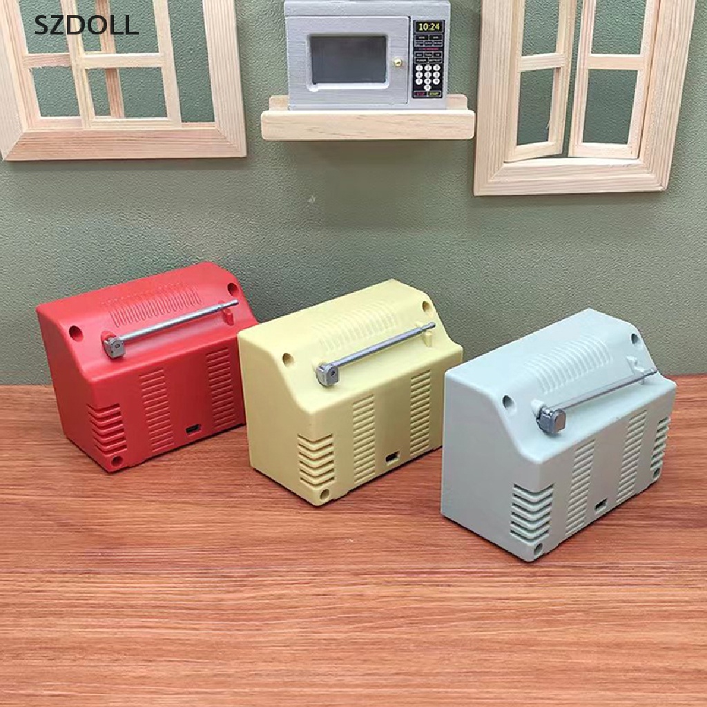 1:12 Doll house Mini playable TV USB charging toy ornament simulation toy  DOM
