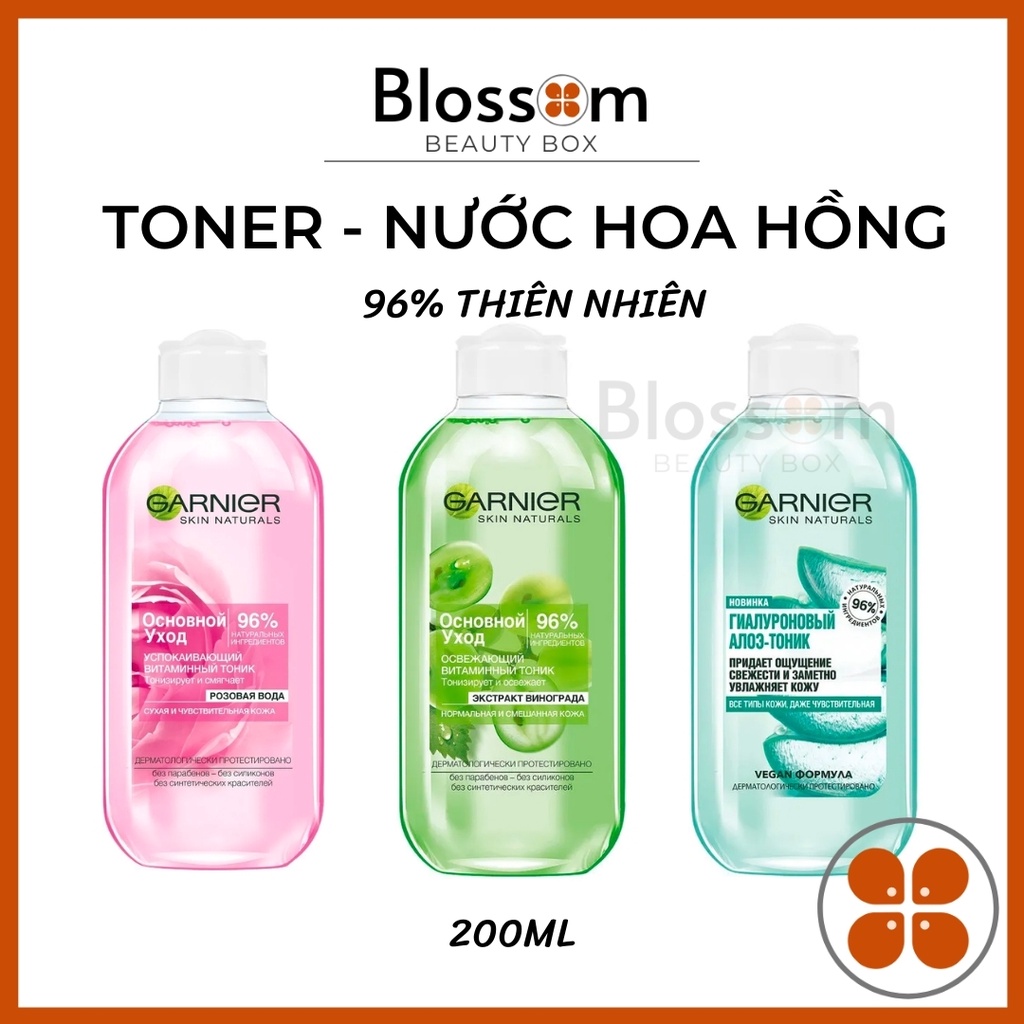 Toner nước hoa hồng cân bằng da Garnier Skinactive cho da thường tới hỗn hợp