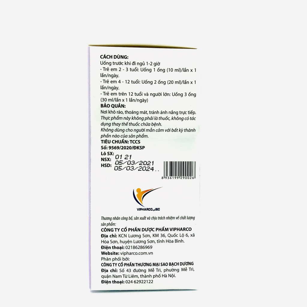 Siro Ăn Ngủ Ngon FORALL- Giúp trẻ ngủ ngon, thèm ăn (Hộp 4 vỉ x 5 ống 10ml)