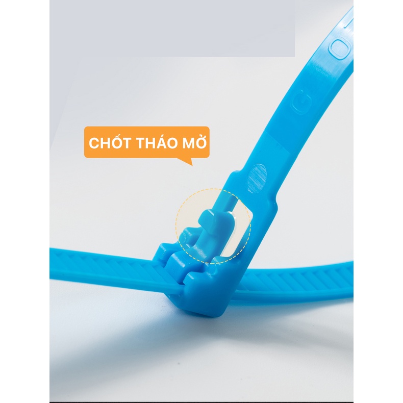 10 Dây rút nhựa đen full size, đủ size, dây rút tái sử dụng, dây thít tháo mở