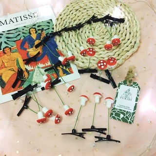 KẸP TÓC MẦM NẤM ĐỎ ĐÁNG YÊU ẢNH THẬT