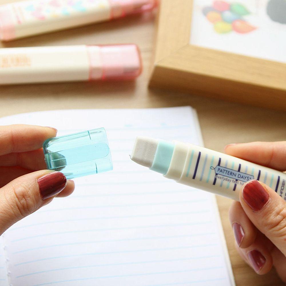 Gôm Tẩy Hình Trái Tim Họa Tiết Kẻ Sọc Phong Cách Hàn Quốc