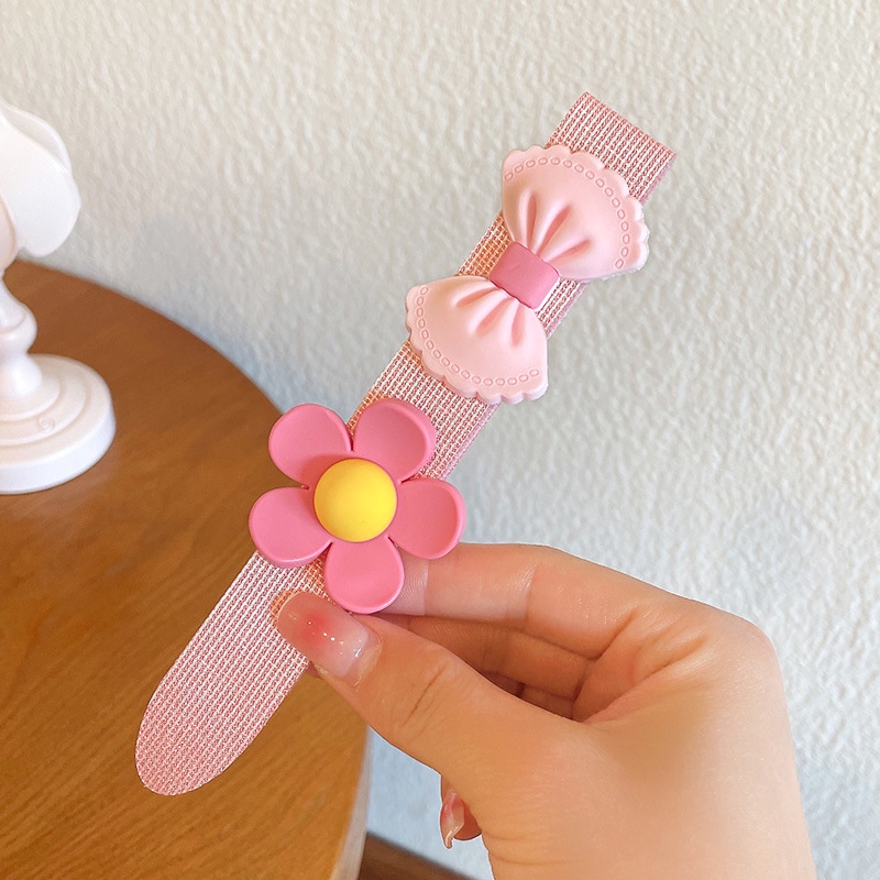 Băng đô dán tóc họa tiết đáng yêu cho bé gái