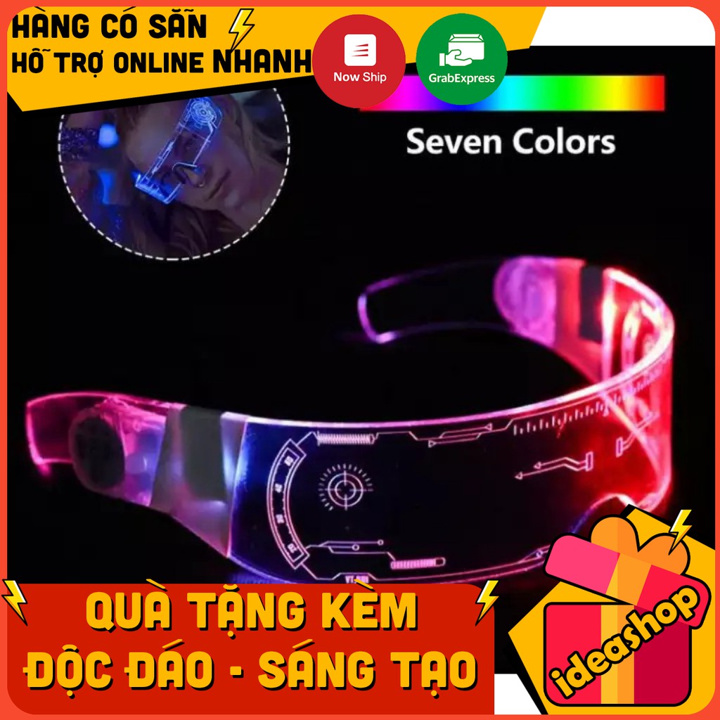 MẮT KÍNH ĐÈN LED TRONG SUỐT SÁNG 2 BÊN VỚI 2 NÚT CHỈNH MÀU - ideashop.vn