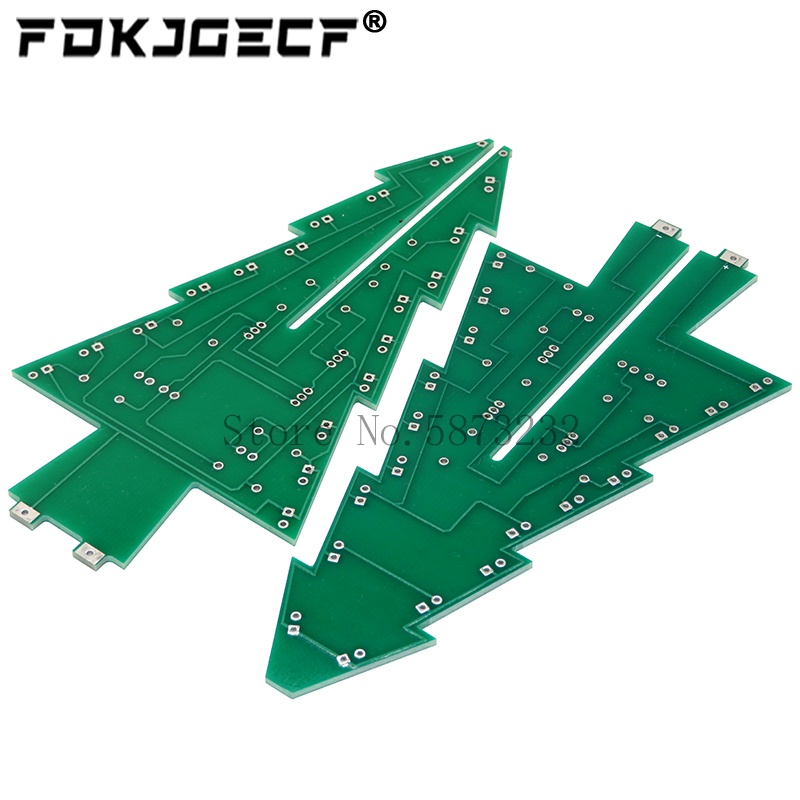 Bộ Đèn LED Hình Cây Thông Giáng Sinh 3D Màu Đỏ/Xanh Lá/Vàng