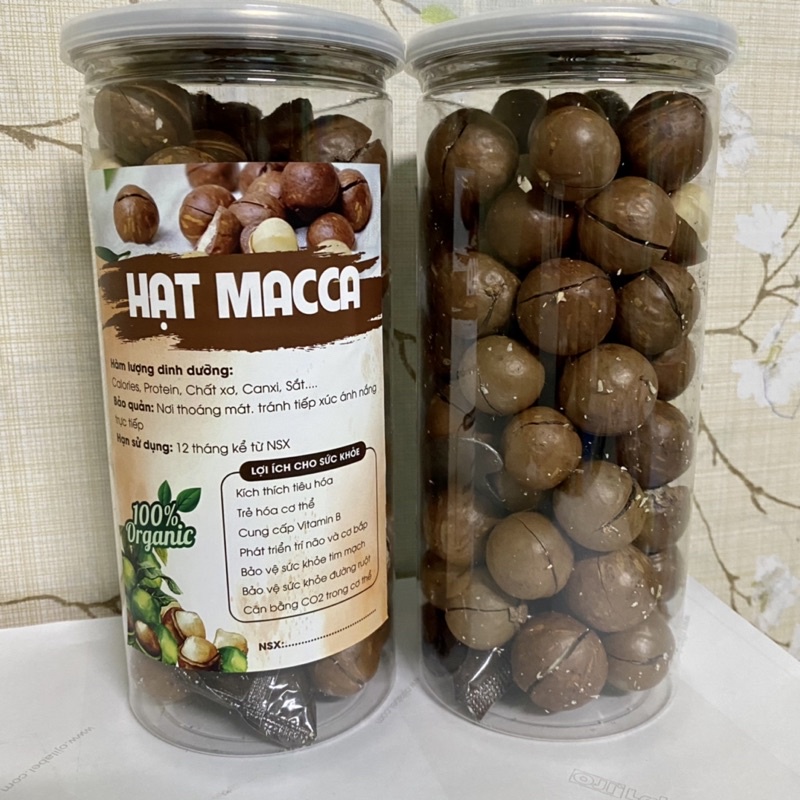 Hạt Macca Sấy Lạnh Nứt Vỏ Beorganic 500gr Loại 1, Hạt Macca Tách Vỏ Organic
