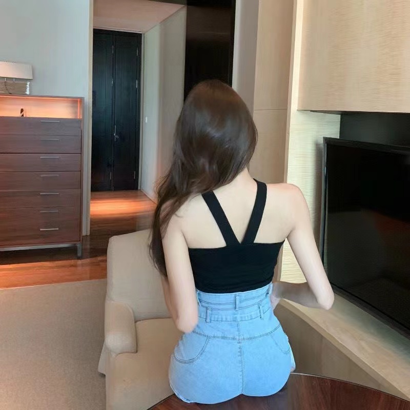 Áo Croptop Trễ Vai Thiết Kế Hở Lưng Quyến Rũ Cho Nữ