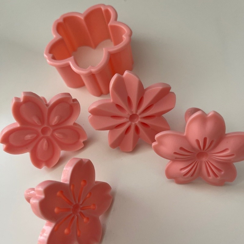 Set 4 khuôn nhấn bánh quy hình hoa anh đào