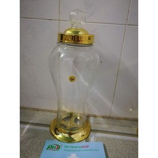 Bình thủy tinh ngâm sâm, đinh lăng, hoa quả 4L