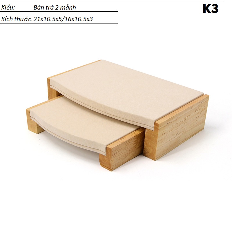 [D2CO] Bộ giá gỗ trưng bày trang sức lai trim chụp mẫu ảnh 3D rất đẹp nhóm K-N