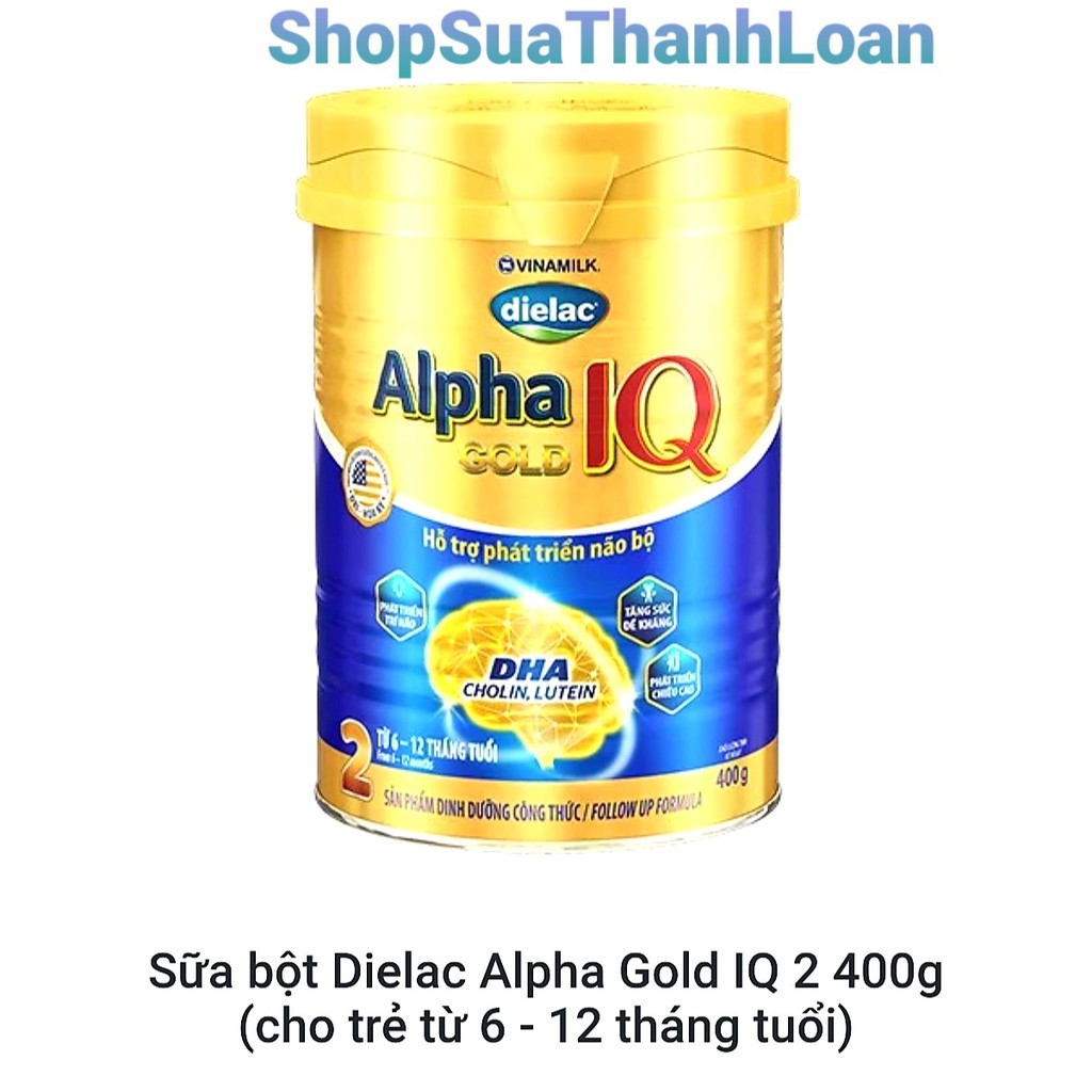 [HSD T10-2022] SỮA BỘT DIELAC ALPHA GOLD IQ 2 400G (CHO TRẺ TỪ 6 - 12 THÁNG TUỔI)