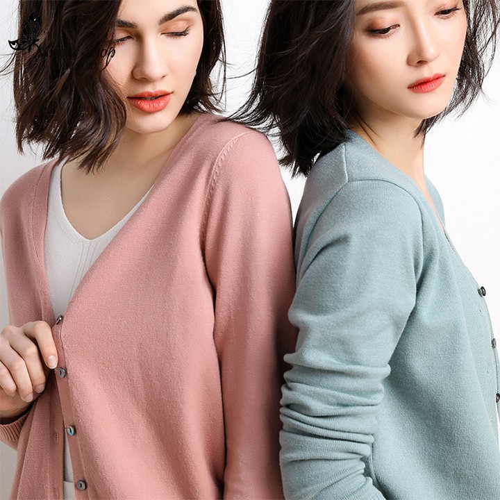 Áo Khoác Cardigan Dáng Dài Áo Len Nữ Hàn Quốc Dài Tay Minxu Shop - Lên Phom Nhẹ Nhàng, Sang Trọng (Mã CD)