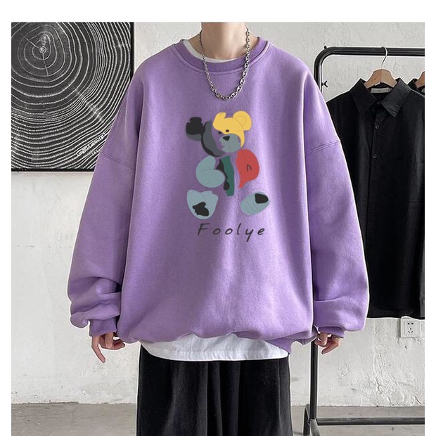 [ Mã 12FASHIONSALE1 giảm 10K đơn 50K ] Áo sweater nỉ cổ tròn dài tay nam nữ họa tiết APSR Gấu Foolye | BigBuy360 - bigbuy360.vn