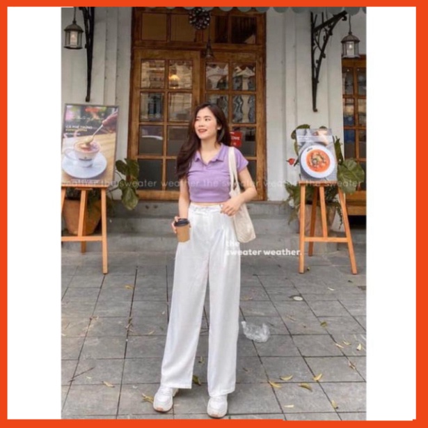[Giá Xưởng] Áo Croptop Polo Cộc Tay Nữ , Cổ Bẻ Chất Thun Gân 3 Màu B003 Thời Trang
