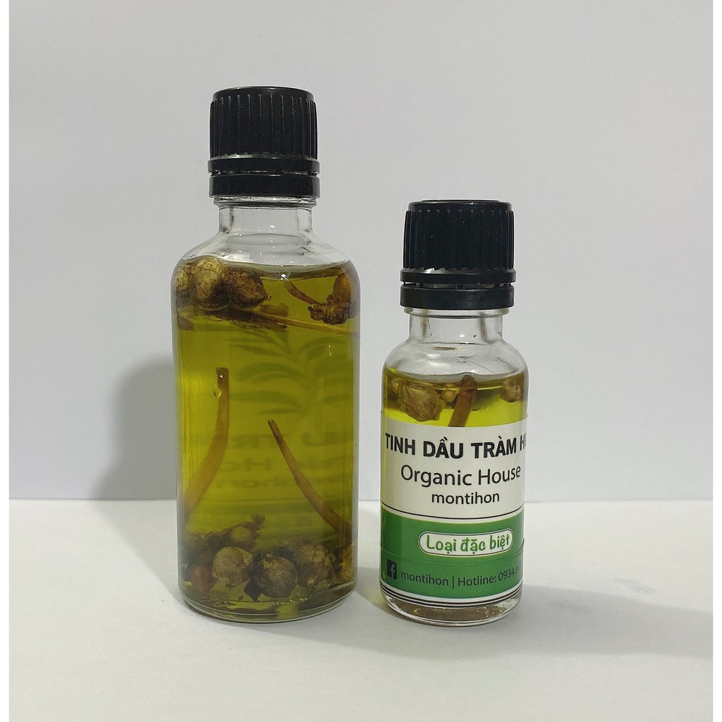 Tinh dầu tràm hoa nén nguyên chất Huế (Loại đặc biệt) 20ml/50ml - montihon organic house