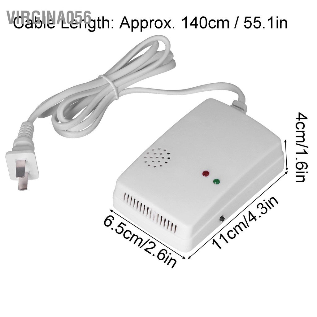 Có thể bán buôn Máy dò rò rỉ khí gas tự nhiên Tự kiểm tra Báo động hóa lỏng cho bếp gia đình CN Cắm điện 220V Virgina056 Hàng giao ngay
