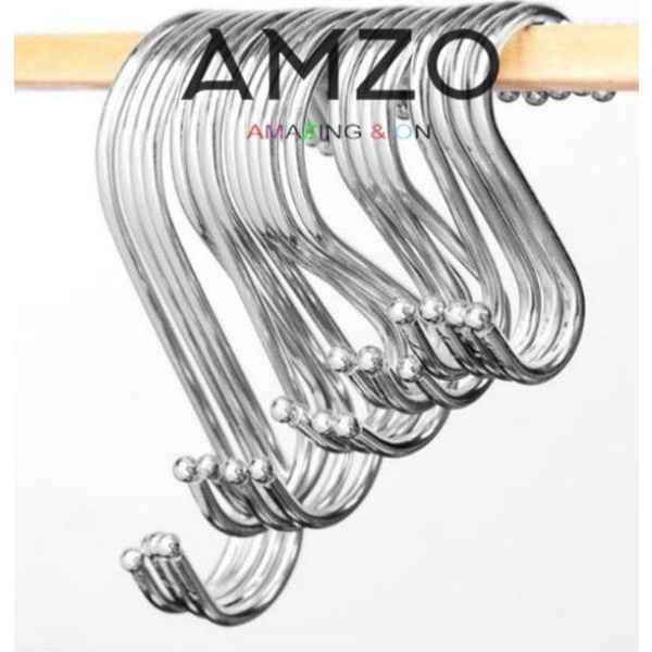 1 Móc Treo Inox Đa Năng Hình Chữ S - Được Chọn Size - AMZO