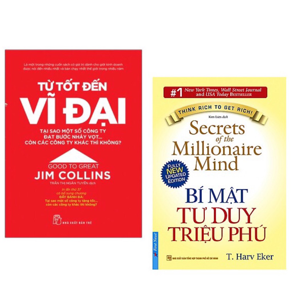 Sách - Combo Bí Mật Tư Duy Triệu Phú và Từ Tốt Đến Vĩ Đại ( Tái Bản )