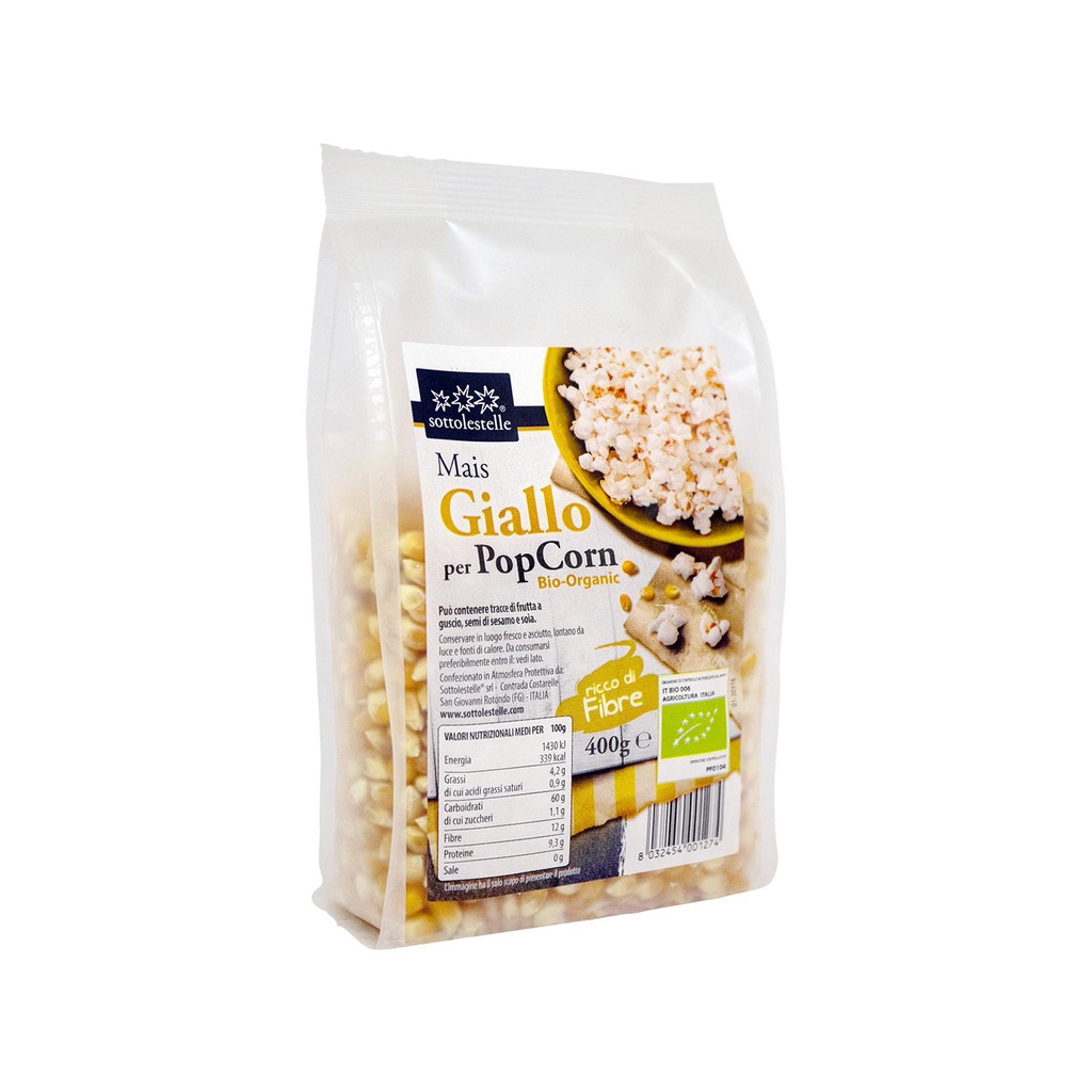 Bắp khô bỏng ngô vàng hữu cơ Sottolestelle 400g - Tạp hoá mint