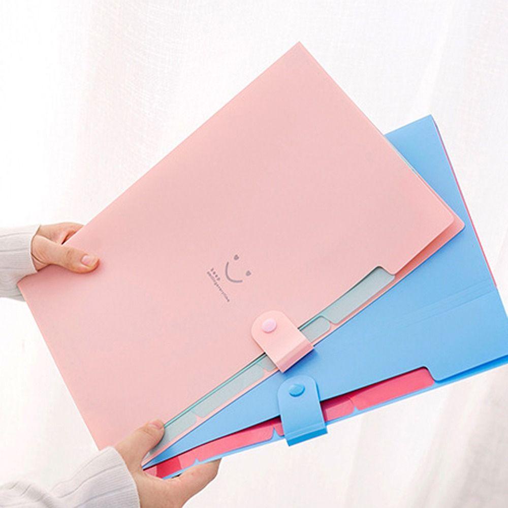 Túi Nhựa Đựng Tài Liệu Khổ AUGUSTINE 5 Lớp / A4 Chống Thấm Nước Màu Sắc Ngọt Ngào Tiện Dụng