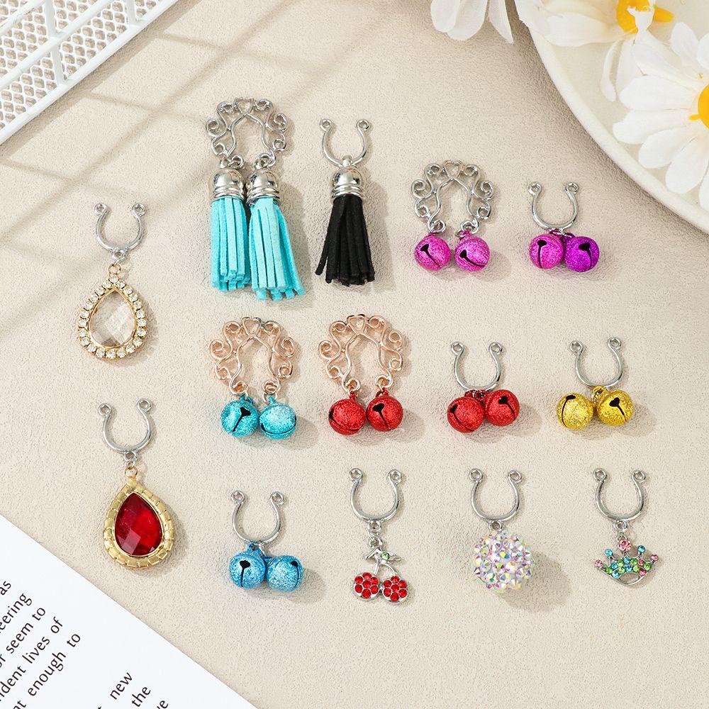 Khuyên Xỏ Ngực Giả Bằng Thép 316L Không Cần Xỏ Khuyên Thời Trang Quyến Rũ Cho Nữ