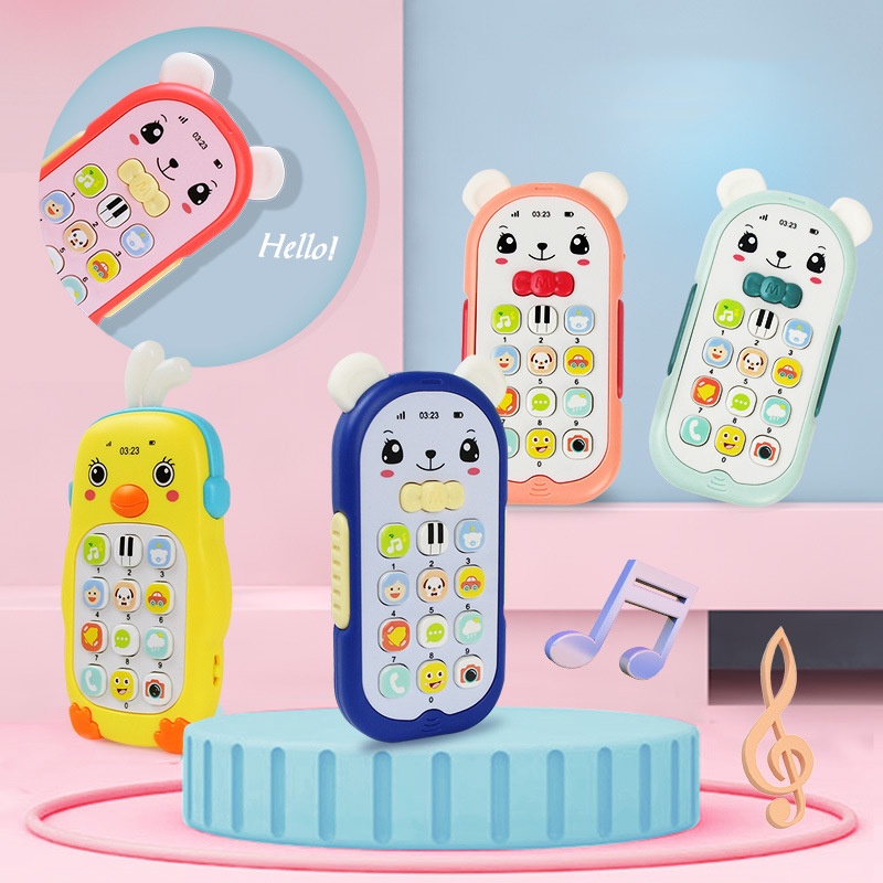 Điện Thoại Di động âm Nhạc đồ Chơi Trẻ Em Ngủ đồ Chơi điện Thoại Di động Mô Phỏng đồ Chơi Giáo Dục Sớm