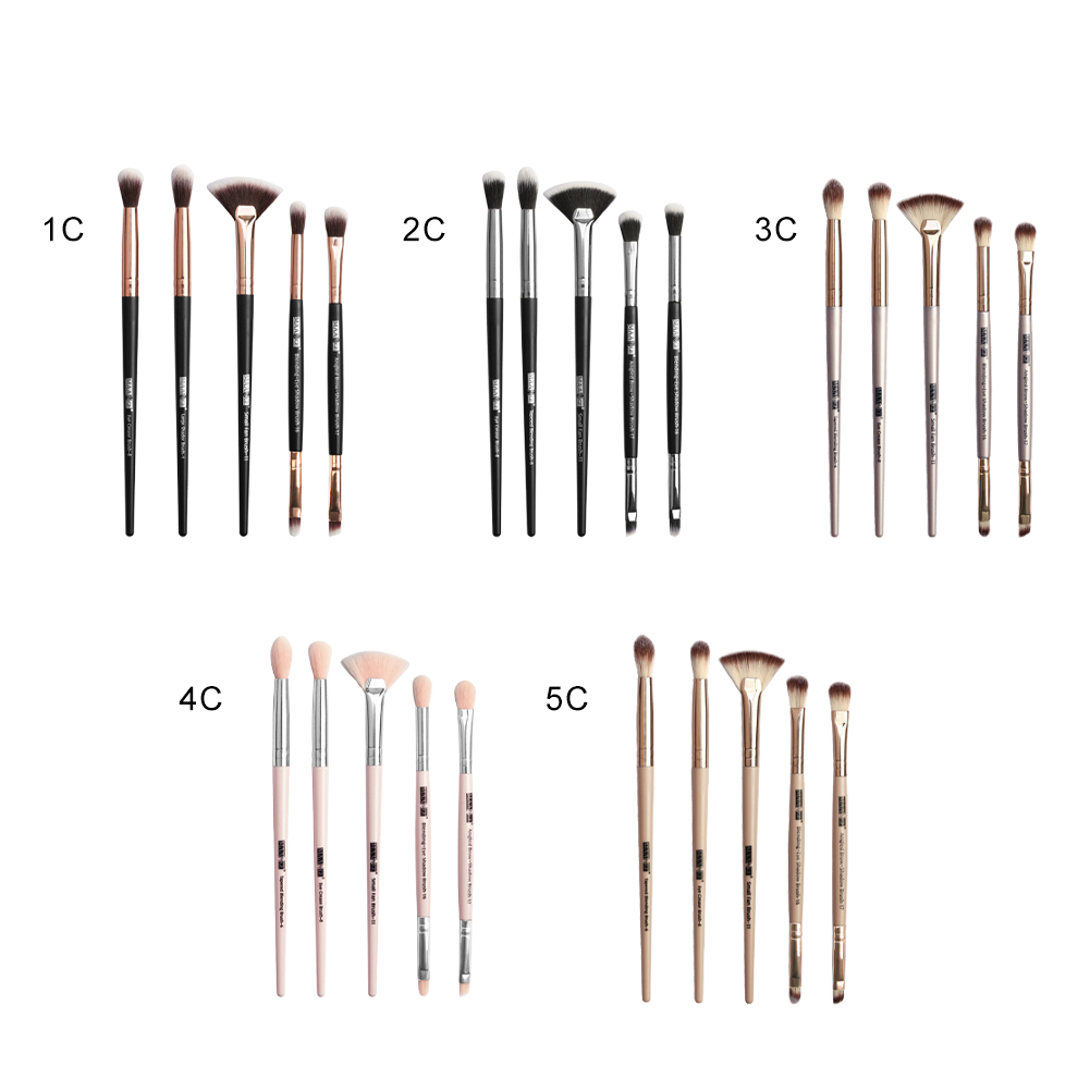 [Hàng mới về] Set 5 cọ trang điểm Maange hình quạt tiện dụng cho phấn mắt