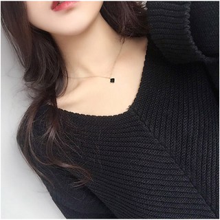 Dây chuyền cỏ bốn lá đen