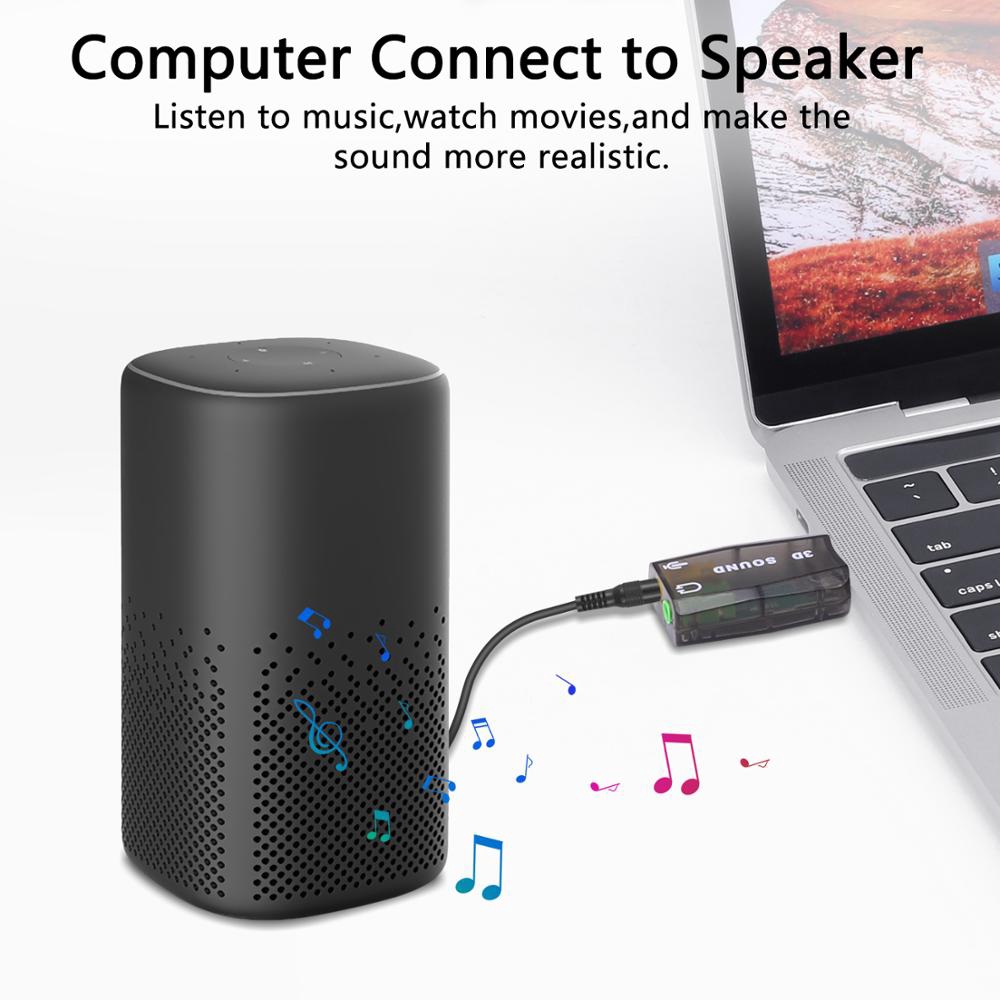 Usb Âm Thanh 5.1 Jack Cắm 3.5mm Tiện Dụng