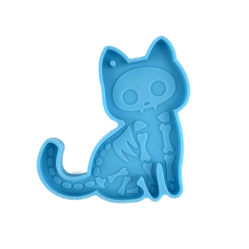 Khuôn Silicone Làm Móc Khóa / Đồ Trang Sức Thủ Công Hình Chú Mèo Đáng Yêu