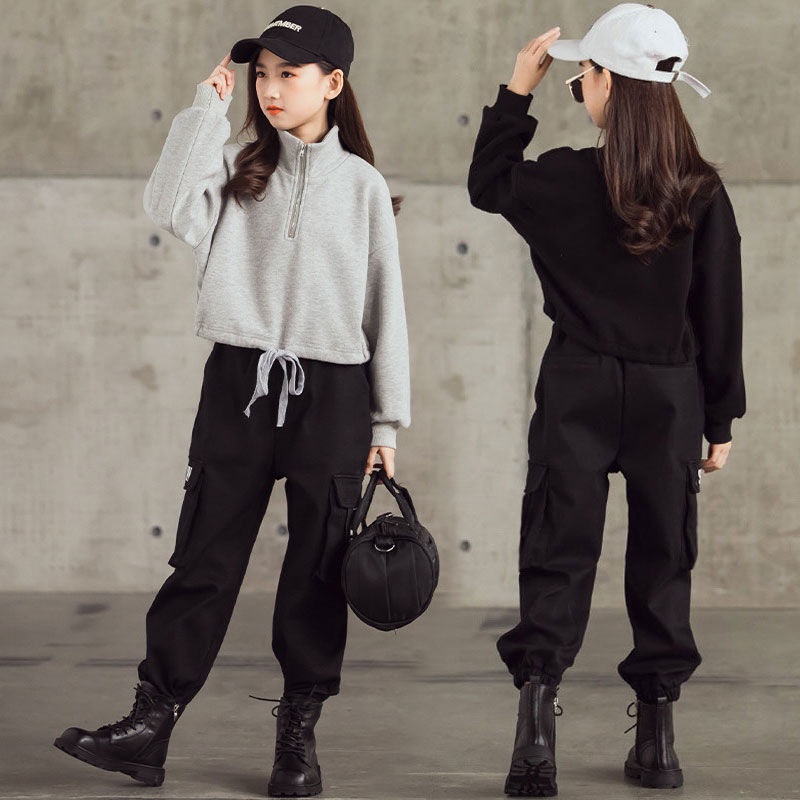 Xu Hướng Bộ Đồ Nữ ✲✴Set Đồ Thể Thao Hai Món Phong Cách Mới Mùa Thu Đông Cho Bé Gái