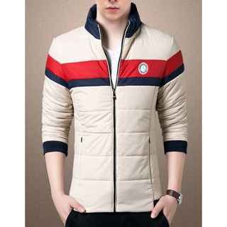 ÁO PHAO NAM CHẦN BÔNG 3 LỚP CAO CẤP AP04-TRẮNG KEM