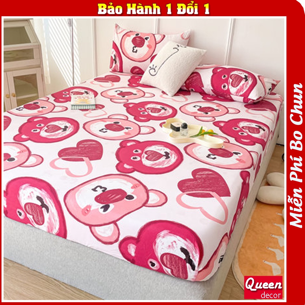 Ga Giường Nệm Cotton Poly M2 M6 M8, Drap Trải Giường Cute (Miễn Phí Bo Chun) - Queen Decor
