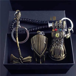 Combo 3 móc khóa độc Avenger tặng 1 dây + 1 hộp sang trọng