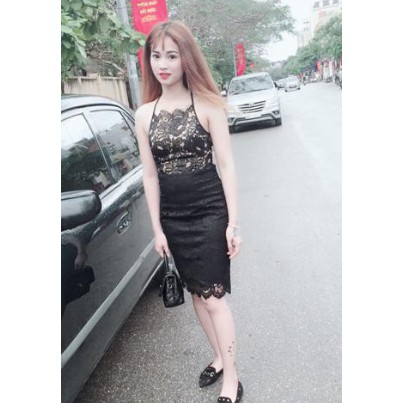 Đầm ren body dự tiệc, đầm ren hở lưng Swan đẹp xuất sắc | BigBuy360 - bigbuy360.vn