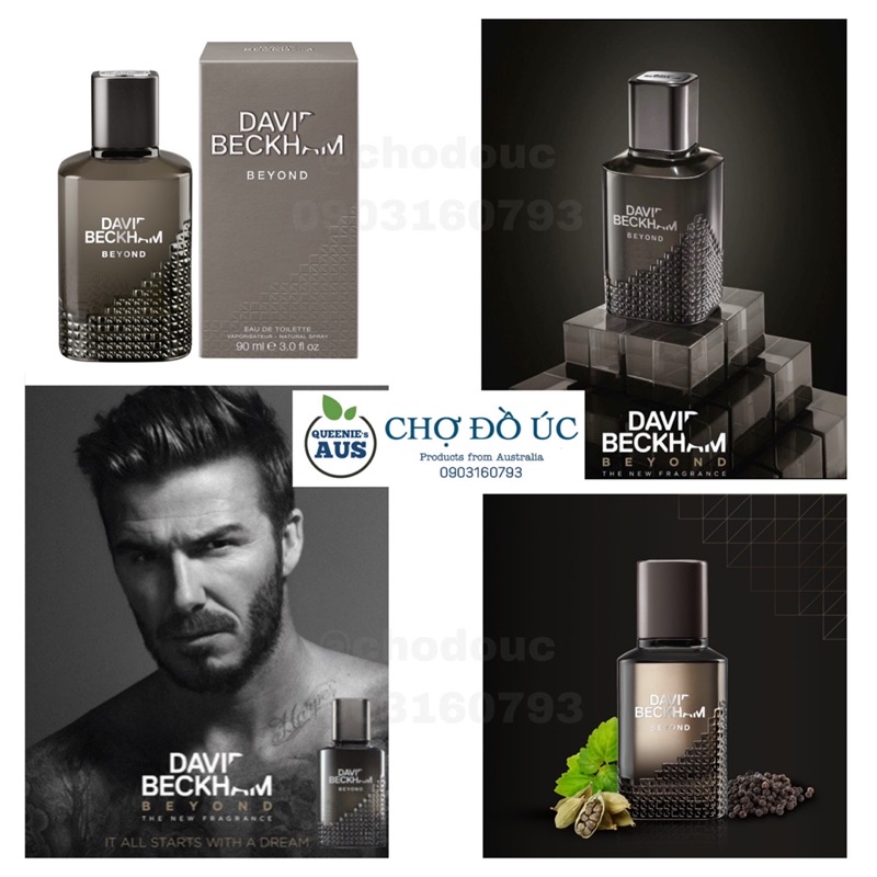 Nước hoa nam David Beckham CLASSIC - BLUE - HOMME - EDT 100ml - nhập Úc tem Chemist Warehouse