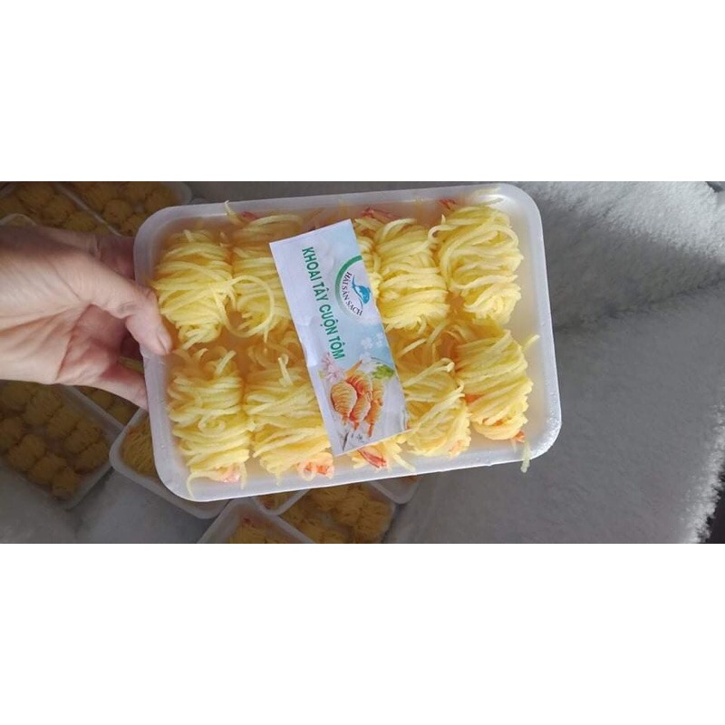Khoai tây cuộn tôm chiên giòn khay 10 con thơm ngon