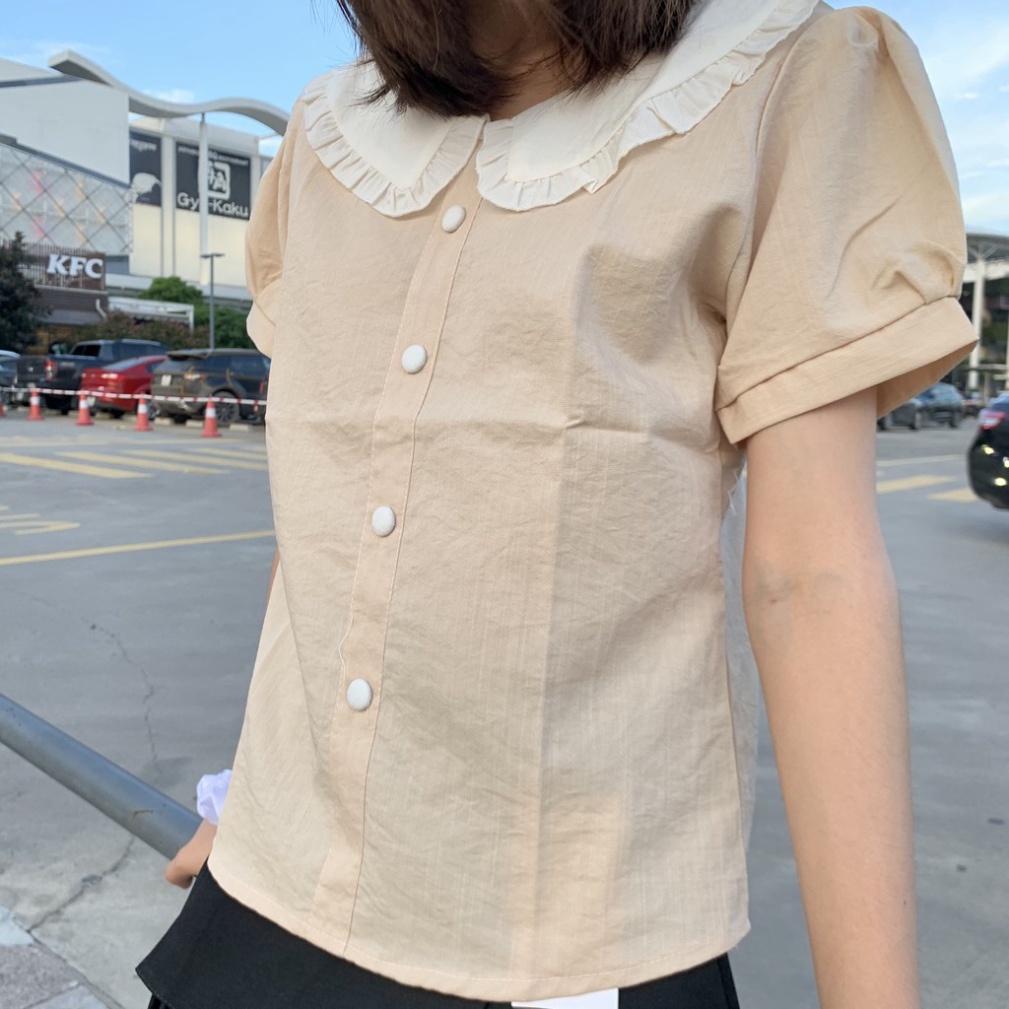 ÁO KIỂU NỮ ĐẸP CỔ BÈO êm ả dịu dàng xa hoa 2020 A194 hàng đẹp trendy - nội y xanh