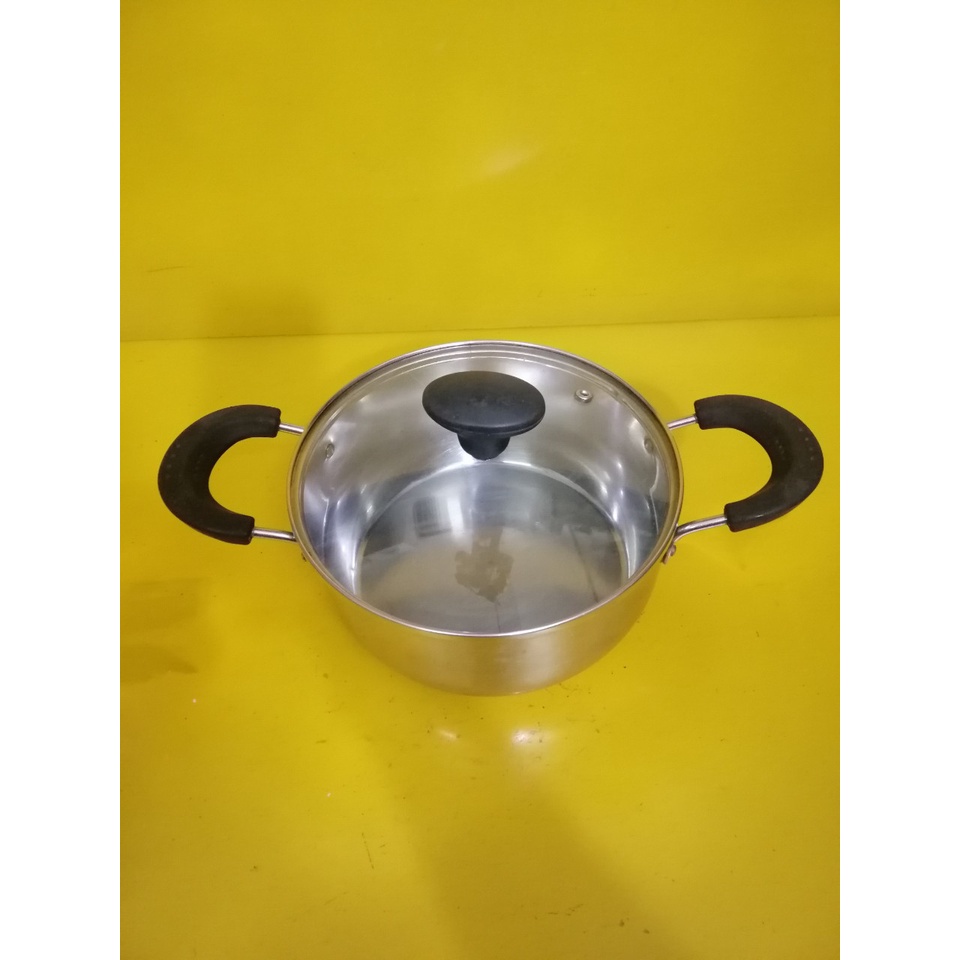 Nồi inox nội địa Nhật, size 20cm, cao 9cm (mã 552), Dùng được bếp từ