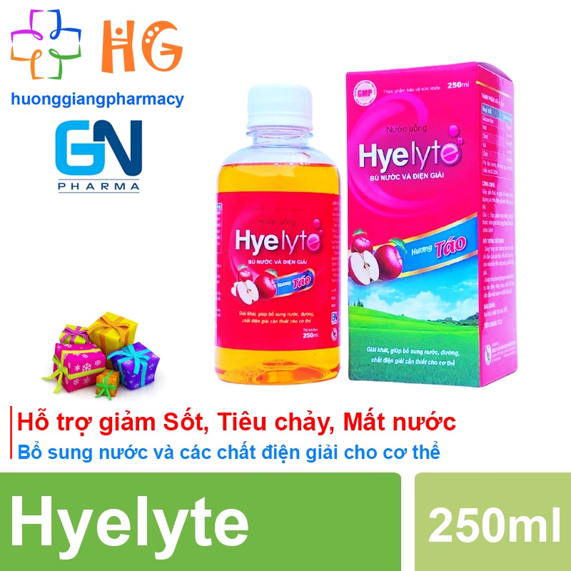 Nước điện giải Hyelyte oresol bù nước hạ sốt cho bé Bổ sung các khoáng chất Giúp Giải nhiệt 250ml