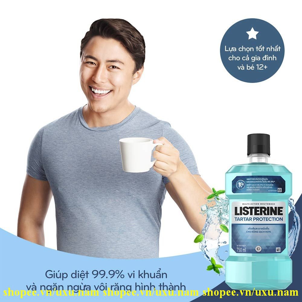 Nước Súc Miệng 250Ml Listerine Cool Mint Zero Alcohol, Của Hàng Chính Hãng.