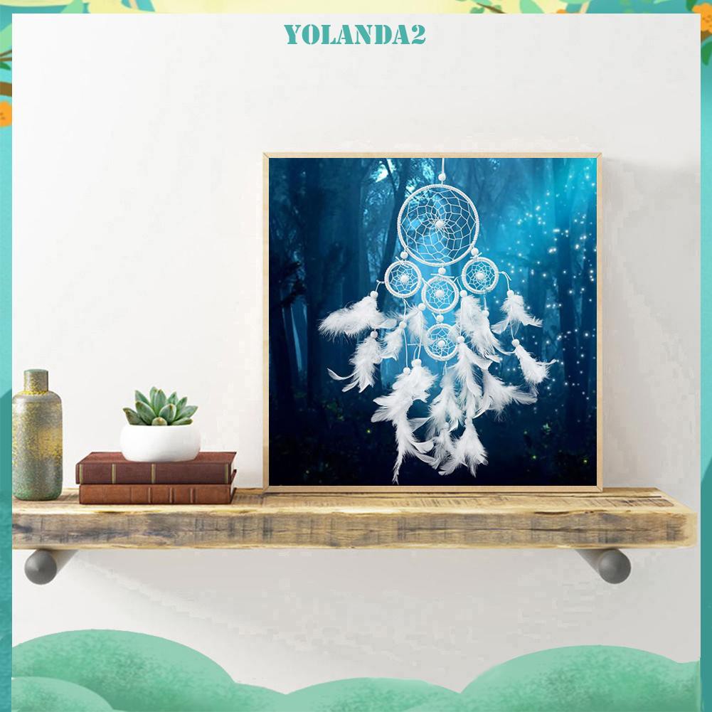 Bộ Tranh Đính Đá 5d Tự Làm Hình Dreamcatcher Độc Đáo