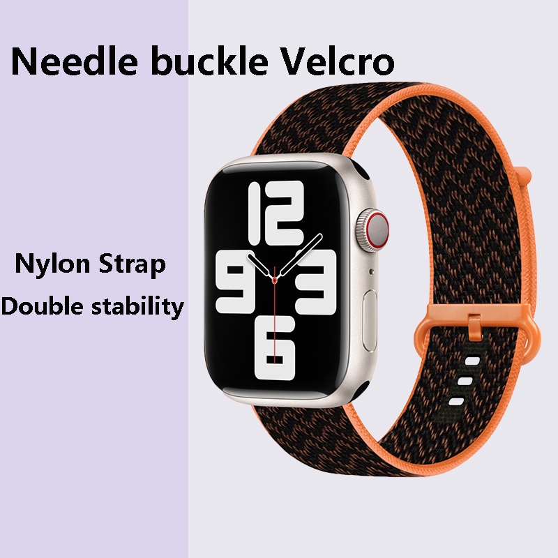 Dây Nylon Kiểu Dáng Thể Thao Cho Đồng Hồ Thông Minh Apple Watch Ultra Series 8 7 6 5 Se 40mm 49mm 41mm 45mm 44mm