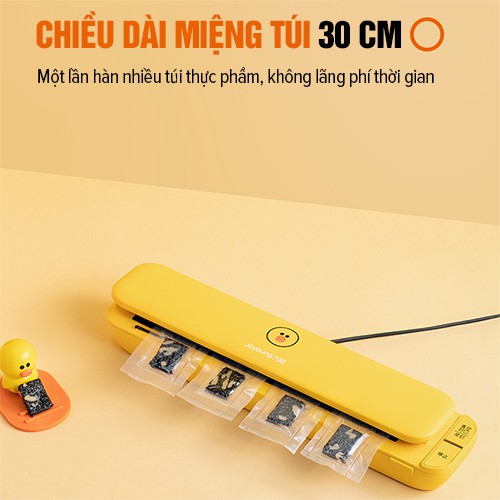 [Mã ELHADEV giảm 4% đơn 300K] Máy Hút Chân Không Kim Hàn Miệng Túi Joyoung Line SH11V-AZ510XL Cực Cute - Vàng