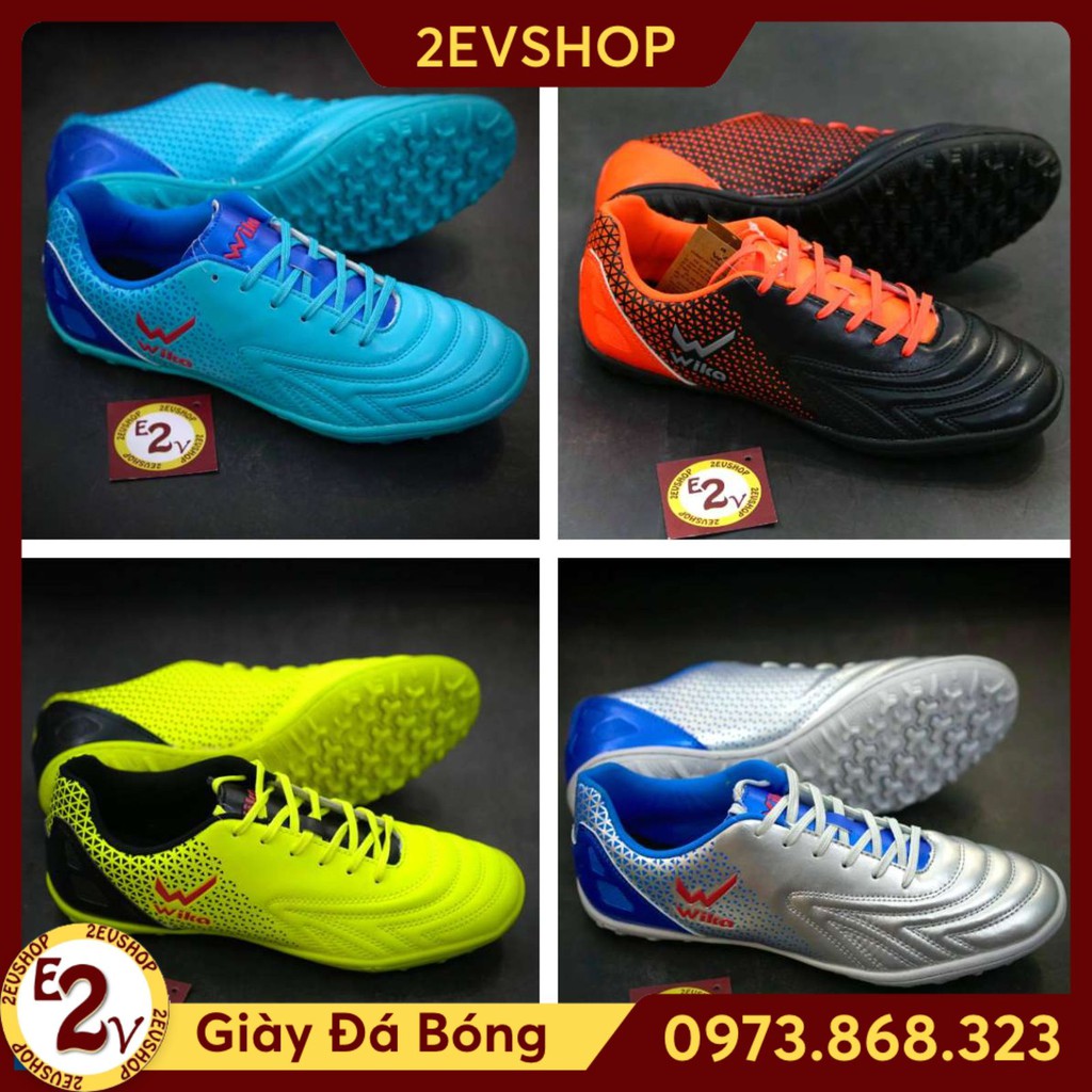 Giày đá bóng thể thao nam Wika Neo Colorful đế mềm, giày đá banh cỏ nhân tạo rẻ đẹp - 2EVSHOP