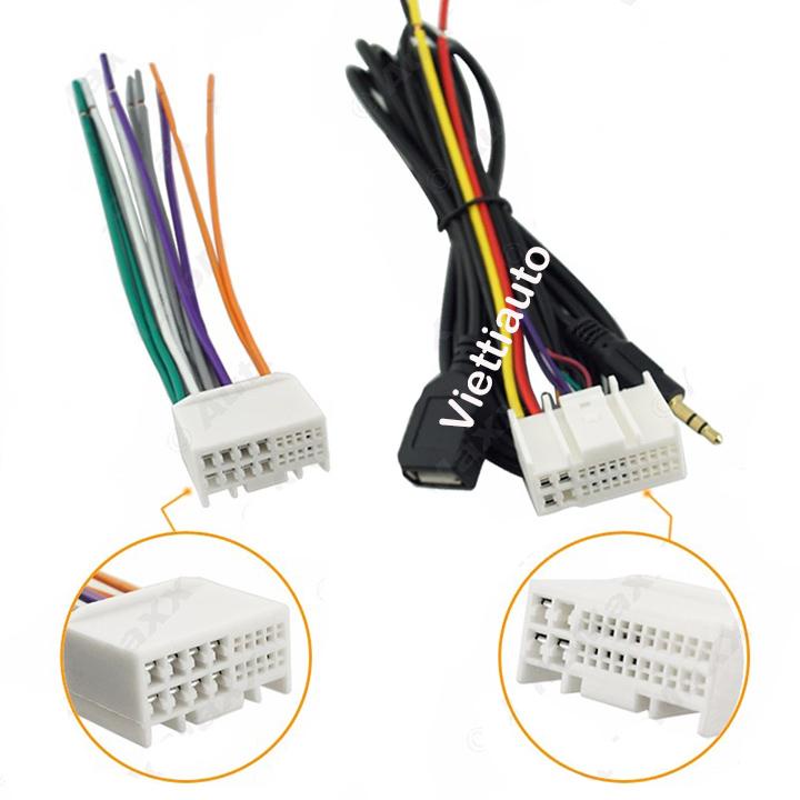 Bộ 2 rắc cắm cho màn hình máy nghe nhạc theo Kia Huyndai, dây nguồn Kia, Huyndai