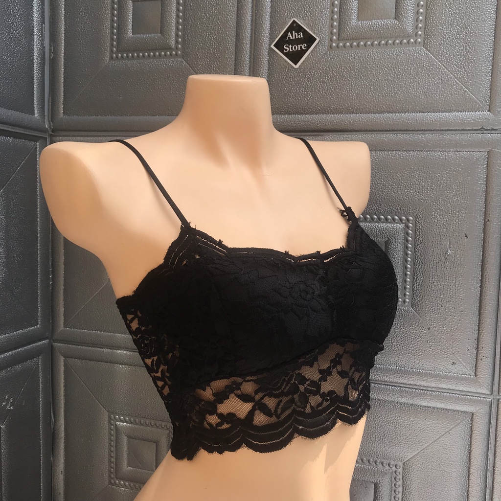 Áo Bra Ren 2 Dây Họa tiết Dập Nổi Siêu Đẹp YiOn Underwear BRA11