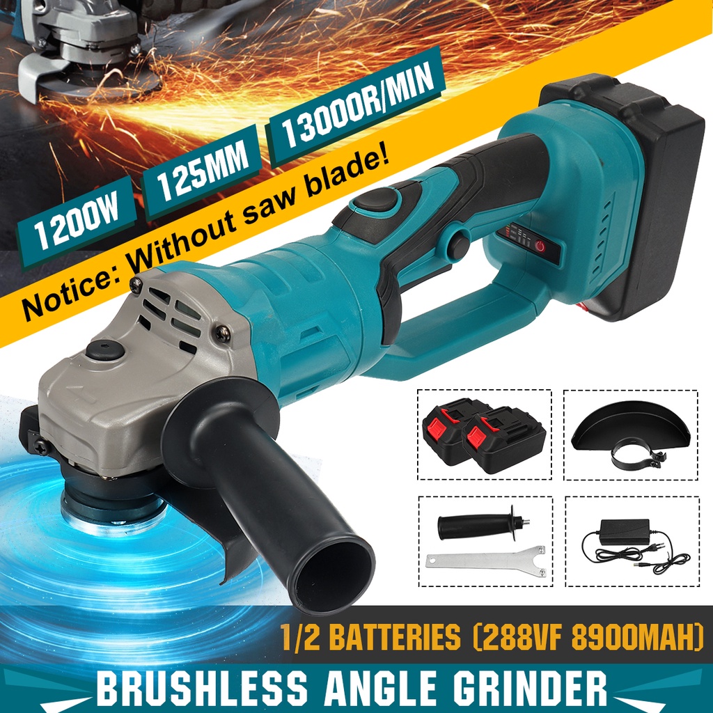 Máy Mài Điện Không Dây 125mm 1200w Kèm Pin Chuyên Dụng Chất Lượng Cao