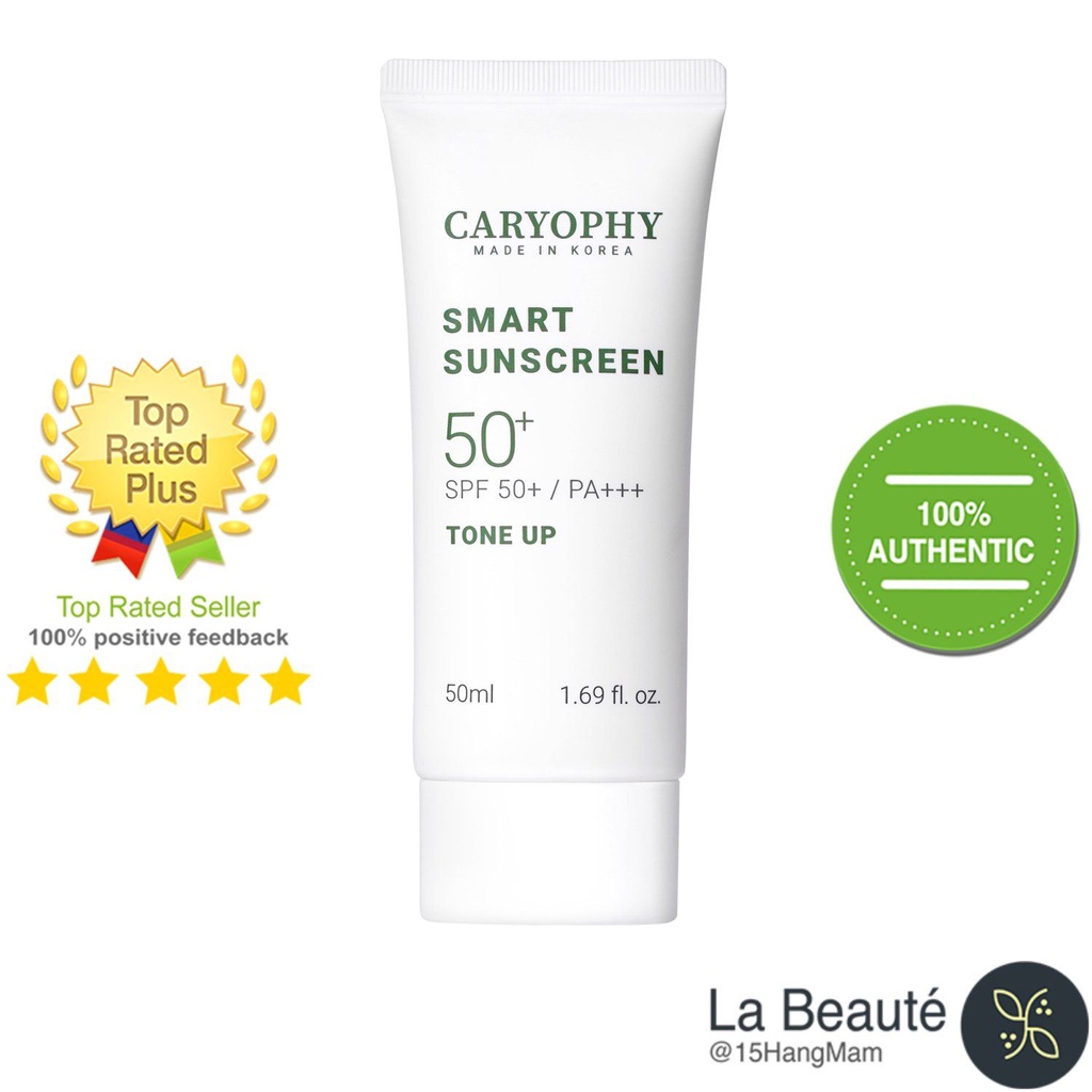 Kem Chống Nắng Vật Lý SPF50 PA+++ 50ml - Caryophy Smart Sunscreen Tone Up