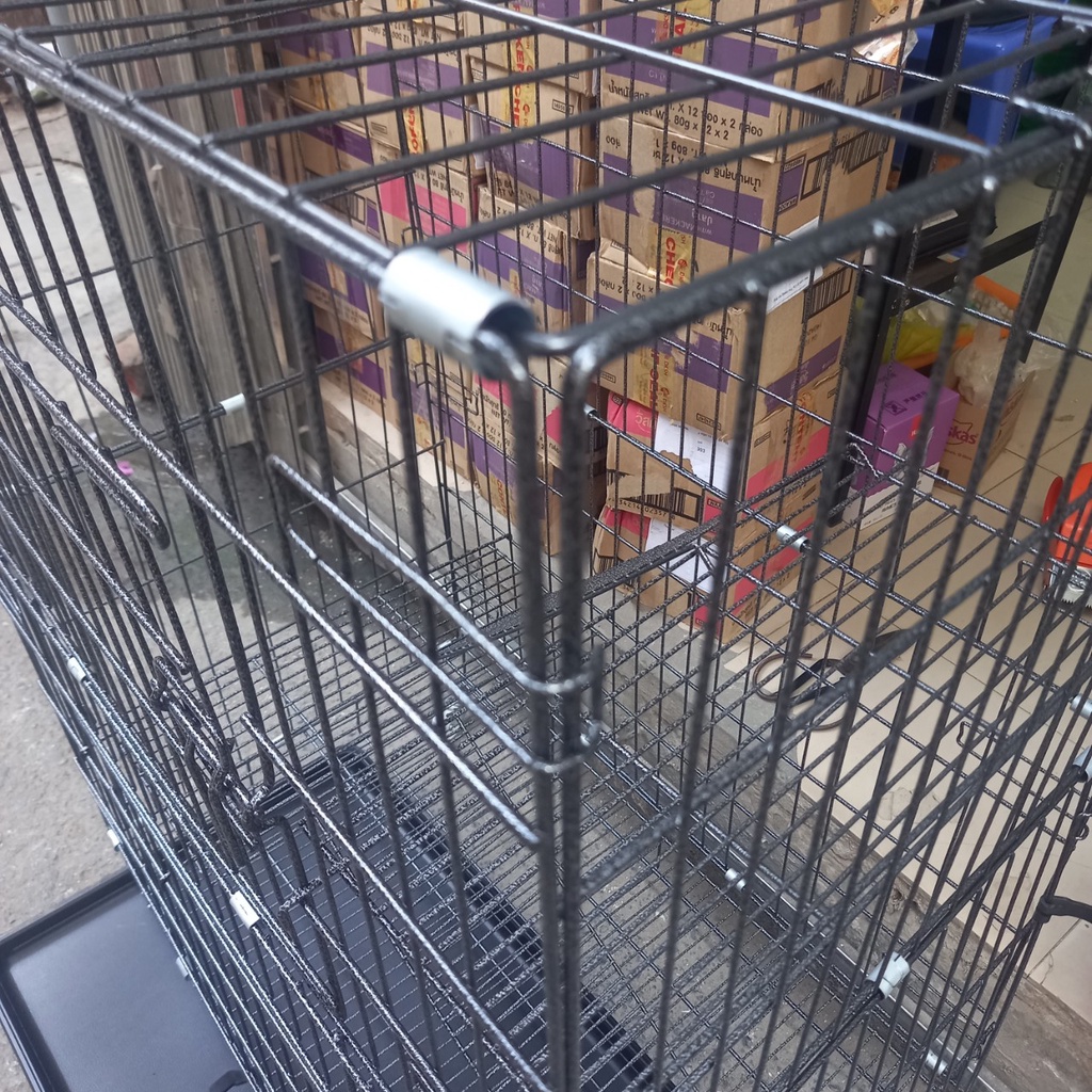 Lồng mèo 2 tầng 40cmx75cmx 120cm, lồng vân đá cao cấp tặng khay vệ sinh